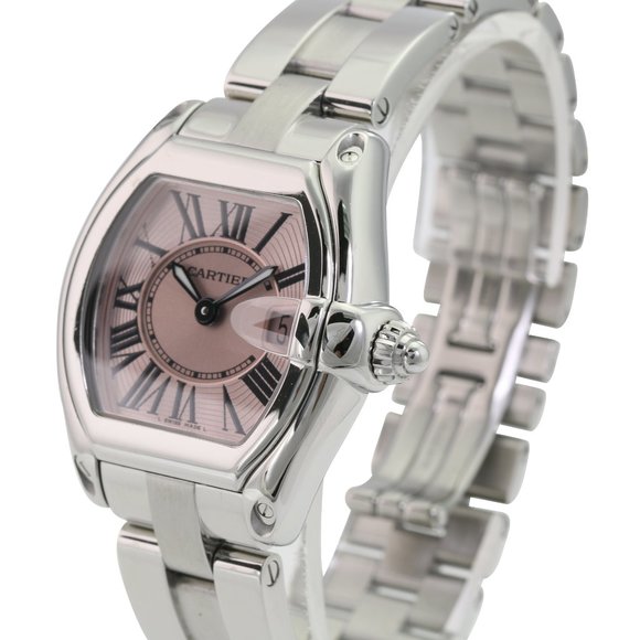 Cartier Roadster SS Pink Roman Dial - Picture 2 of 8